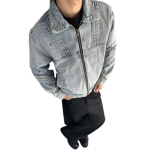Men's Denim Jacket - Clean Fit High-End Outerwear