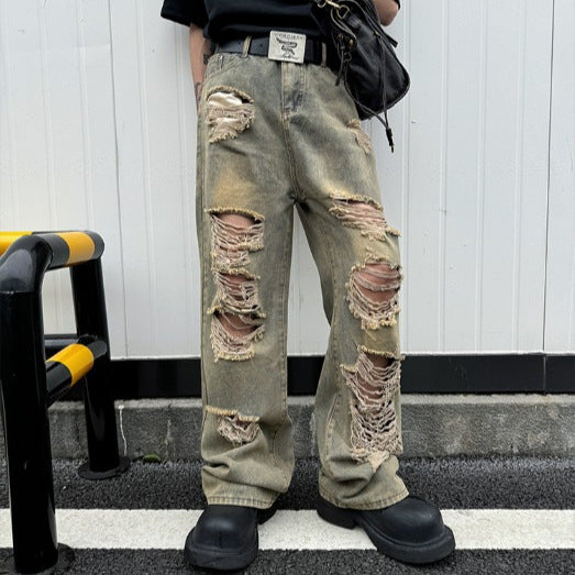 Cowboy Loose Design Vibe Beggar Pants for Men and Women