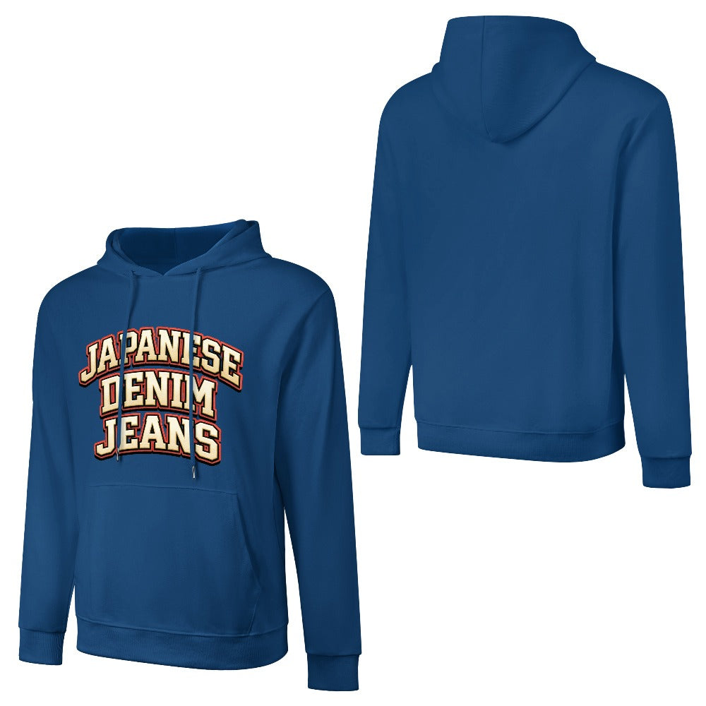 Japanese Denim University Hoodie - Dark Blue