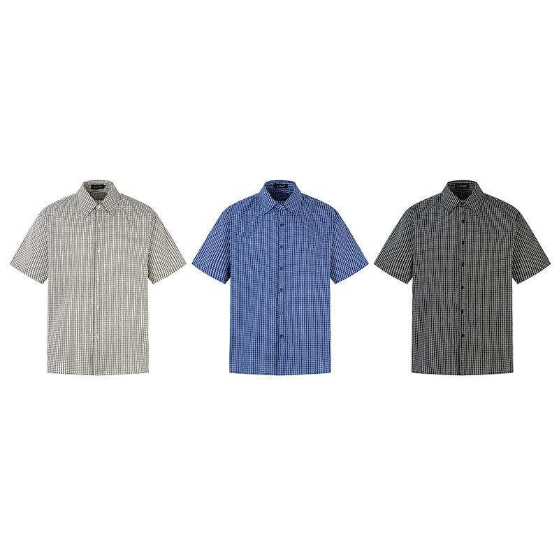 Plaid Loose Short Sleeved Shirt