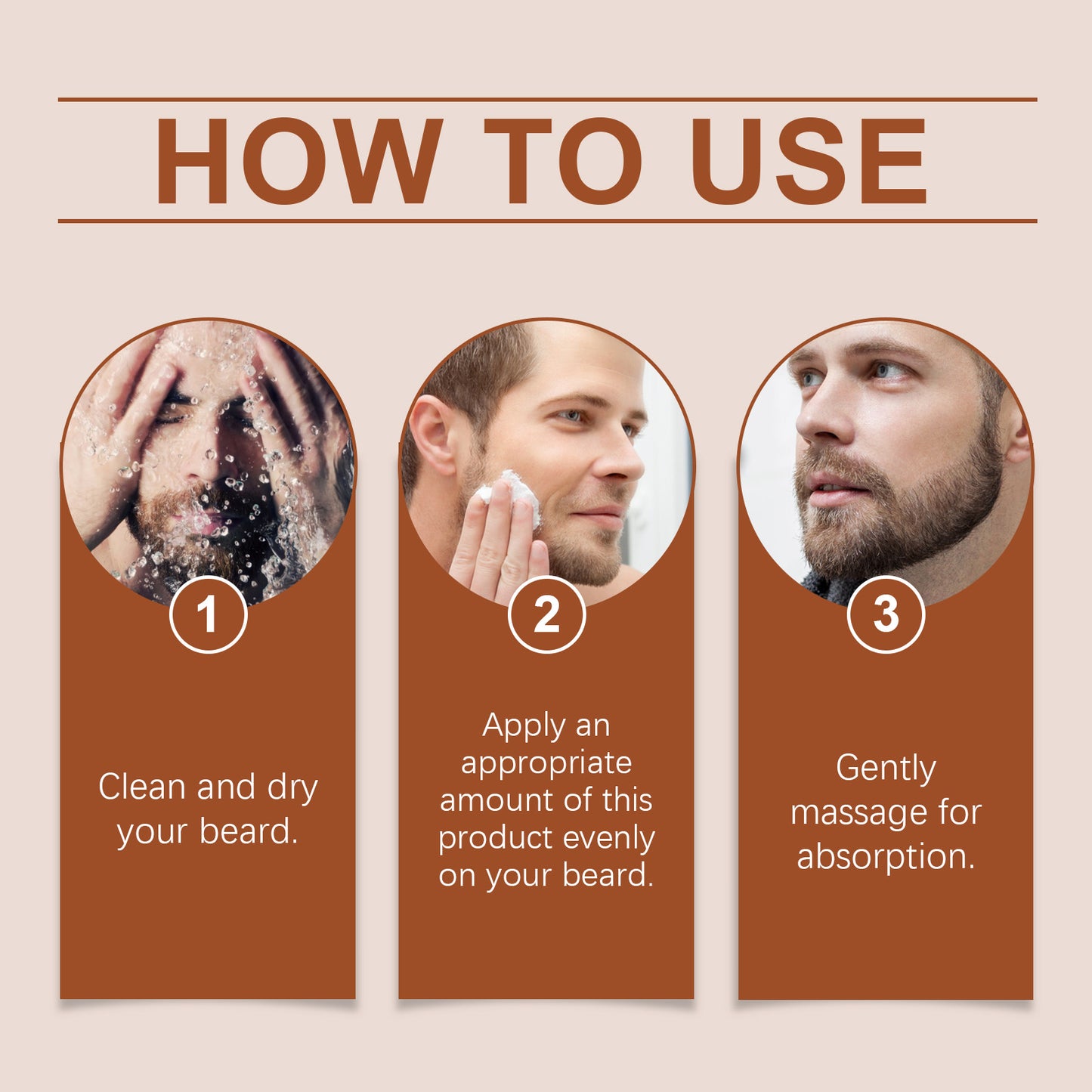 Men's Sandalwood Beard Care Cream With Beeswax And Vitamin E