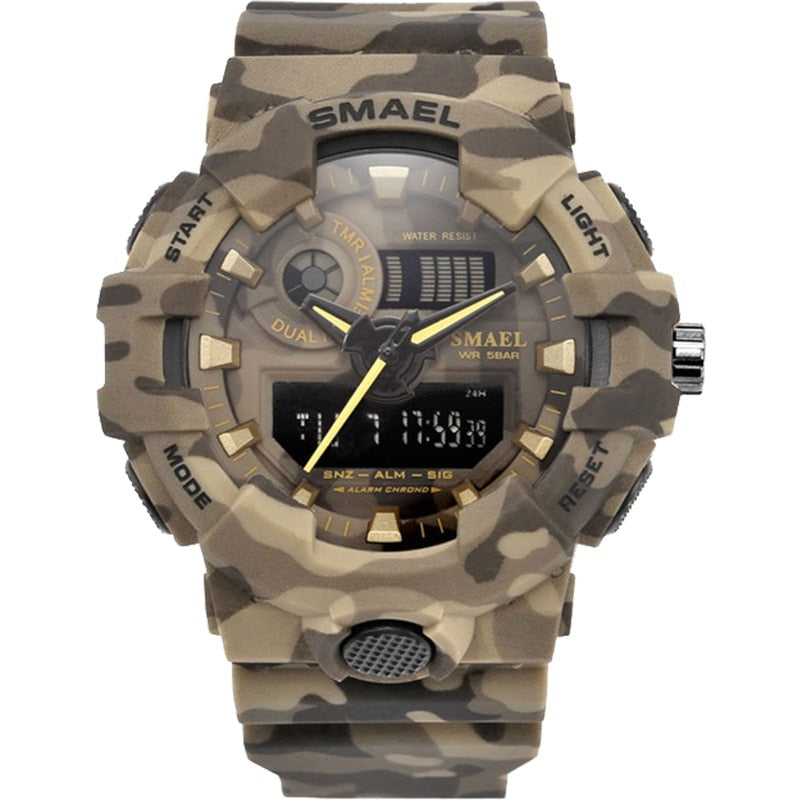 Men's Sport Military Watch - Digital LED 50m Waterproof Up To 50m