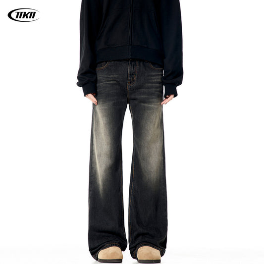 Flared Denim Pants for Men and Women - Slimming Clean Fit Long Trousers