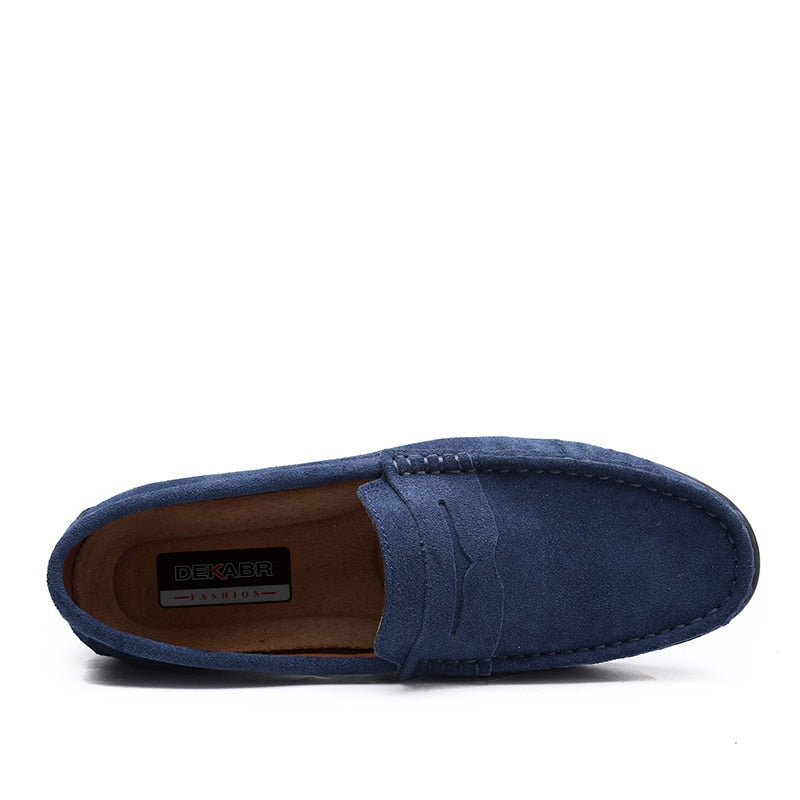 Men's Moccasins Loafers - High-Quality Genuine Leather Flats
