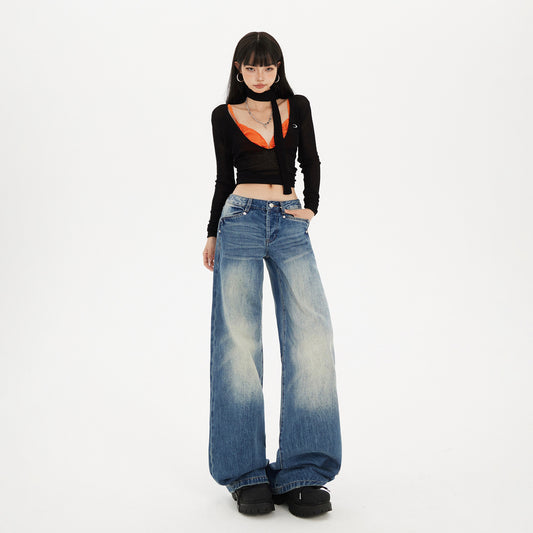 Women's Low Waist Straight Leg Jeans - Luxe Japanese Denim