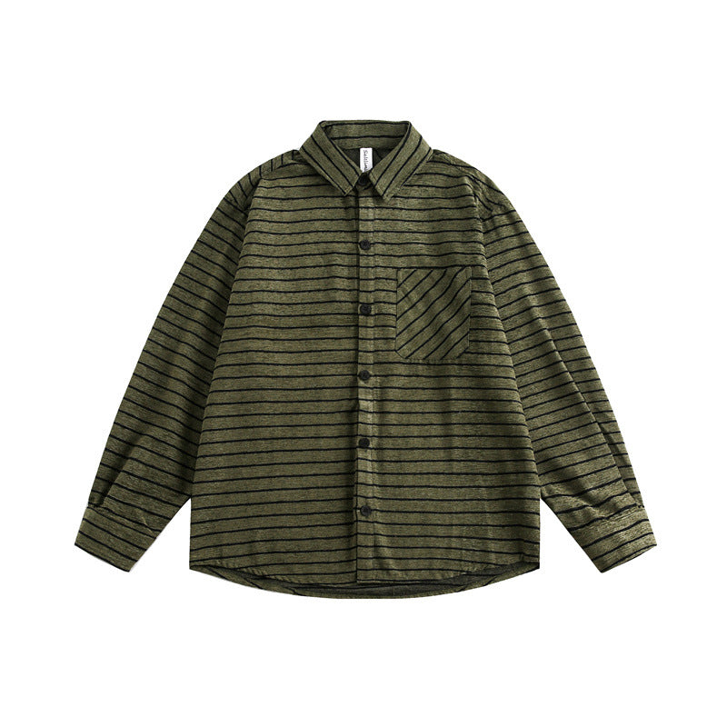 Striped Long Sleeved Shirt for Casual Men and Women