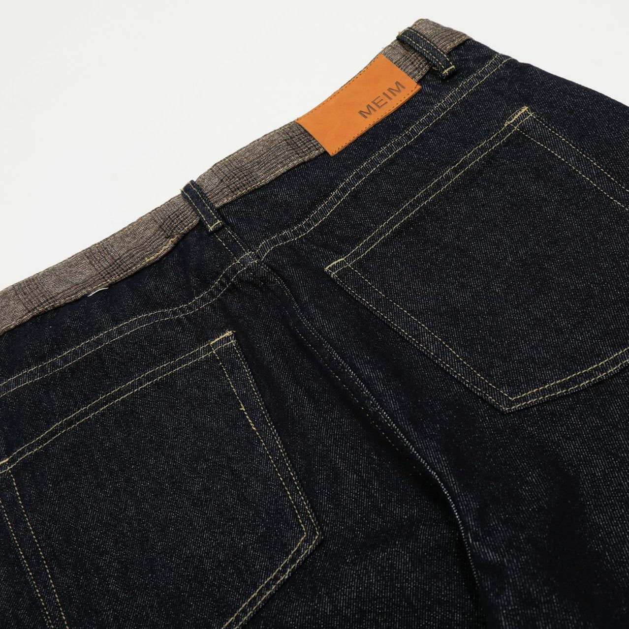 Unique Patchwork Design Denim Long Pants