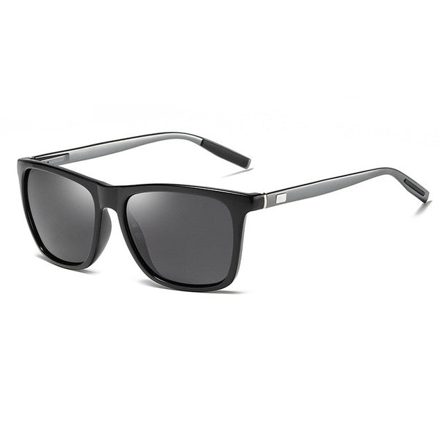 Polarized Sunglasses - Square Frame Aluminum Magnesium UV400 Protection