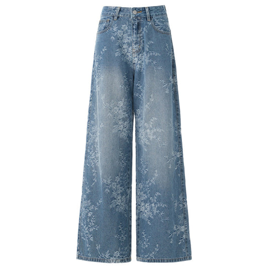 High-Waisted Straight Leg Jeans for Women - Lightweight Summer Style with Flowy Fit