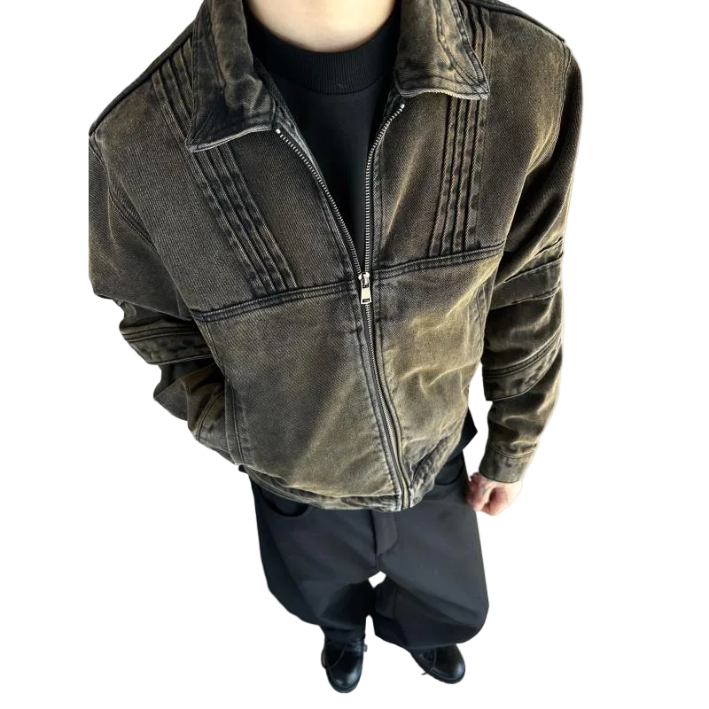 Men's Denim Jacket - Clean Fit High-End Outerwear