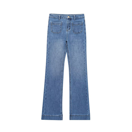 Casual Vintage Commuter Printed Jeans with Unique Design and Versatility