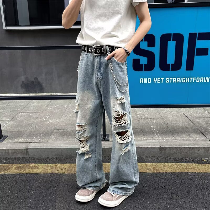 Vintage Wide Leg Straight Leg Pants for Men