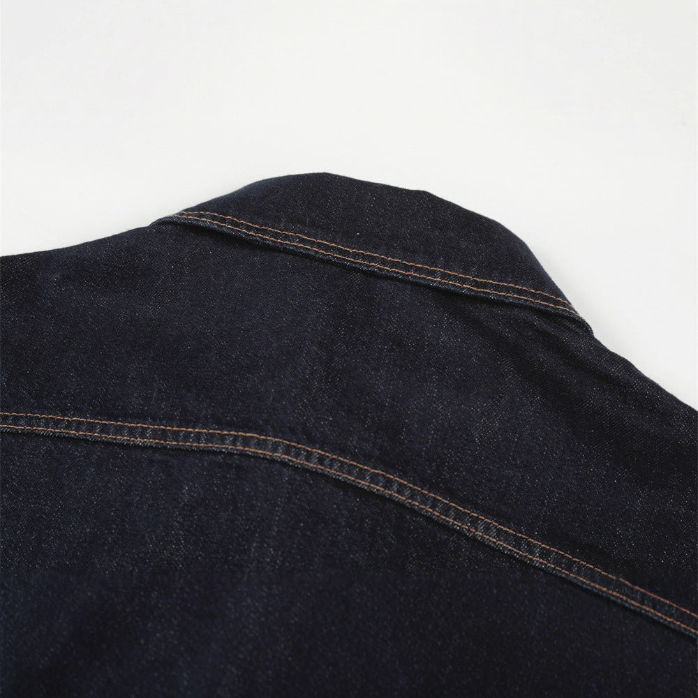 Men's Deconstructed Patchwork Jacket w/Turquoise Buttons