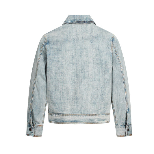 Washed Denim Workwear Jacket