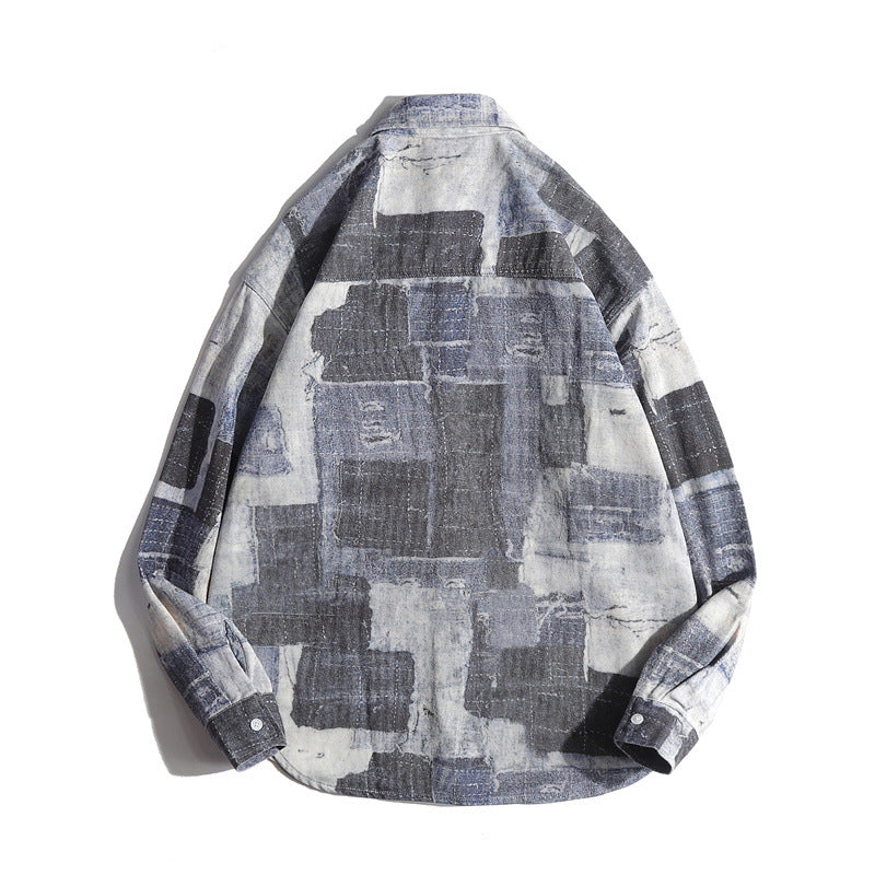 Digital Camouflage Patterned Shirt for Men and Women