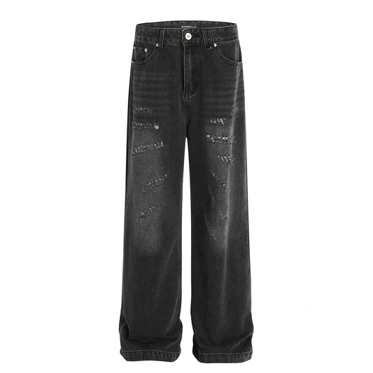 Street Style High Street Simple Denim Long Pants