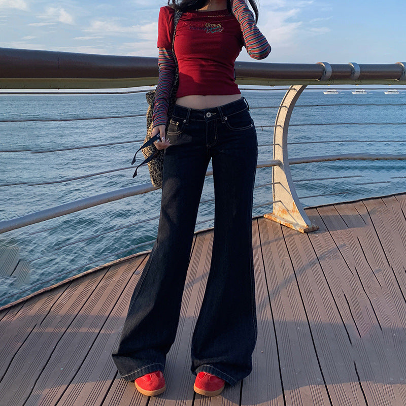 Women's Low-Waist Slimming Tapered Leg Jeans