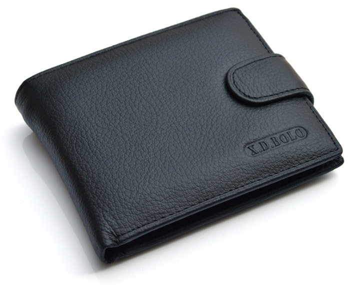 Men's Genuine Cow Leather Wallet with Coin Pocket - Premium Leather Money Bag