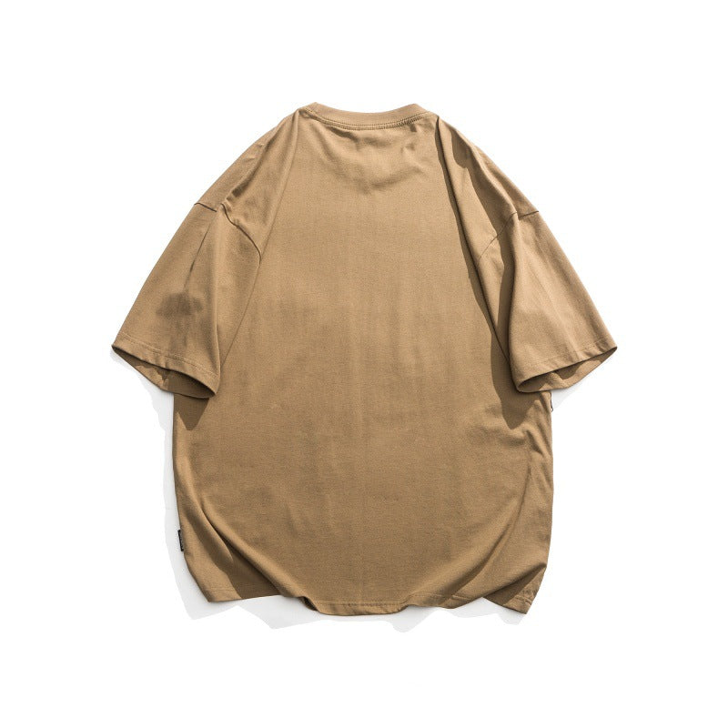 Round Neck Loose Short Sleeved T-Shirt for Men