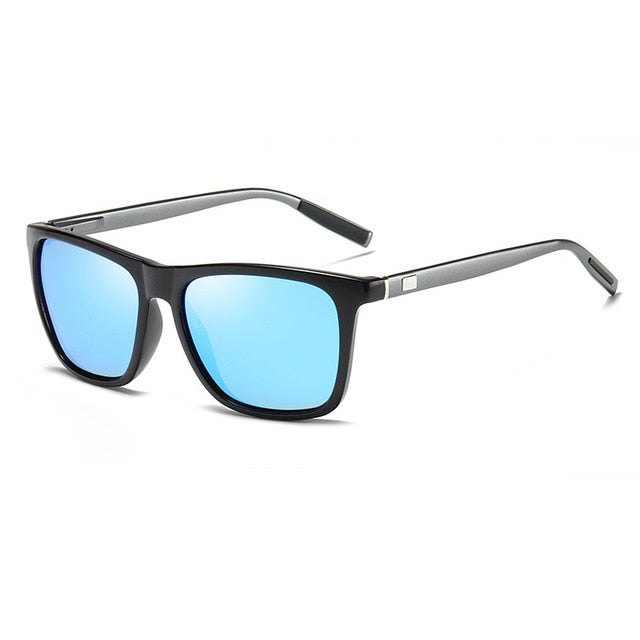 Polarized Sunglasses - Square Frame Aluminum Magnesium UV400 Protection