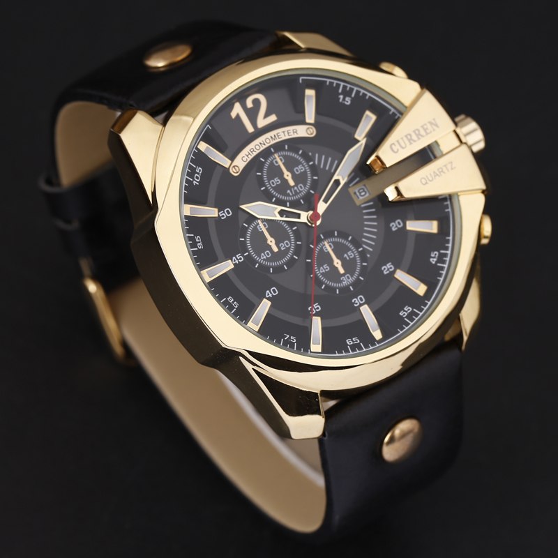 Men's Leather Waterproof Luxury Quartz Watch