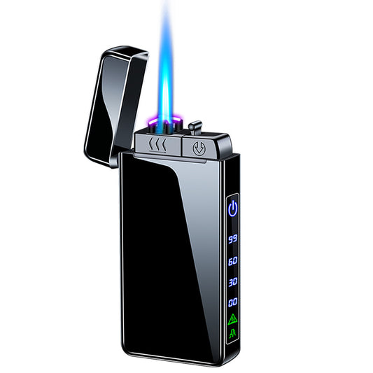 Gas-Electric Triple-Flame Metal Windproof Rechargeable Lighter