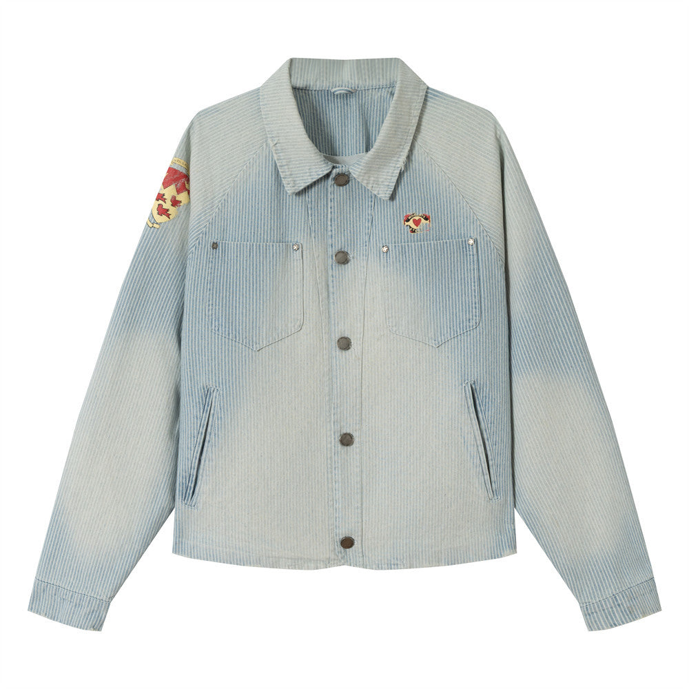 Washed Gradient Denim Jacket