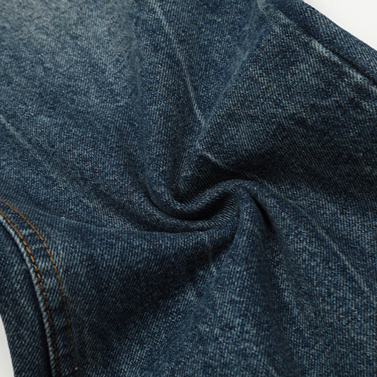 Ice Blue Lightning Burst Denim Jeans - Premium Japanese Craftsmanship