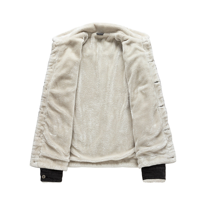 Men's Denim Jacket with Velvet Lining
