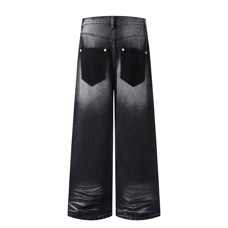 Premium Washed Straight Leg Jeans & Casual Pants