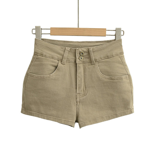Low Waist Belly Button Revealing Two-Button Booty Enhancing Denim Shorts