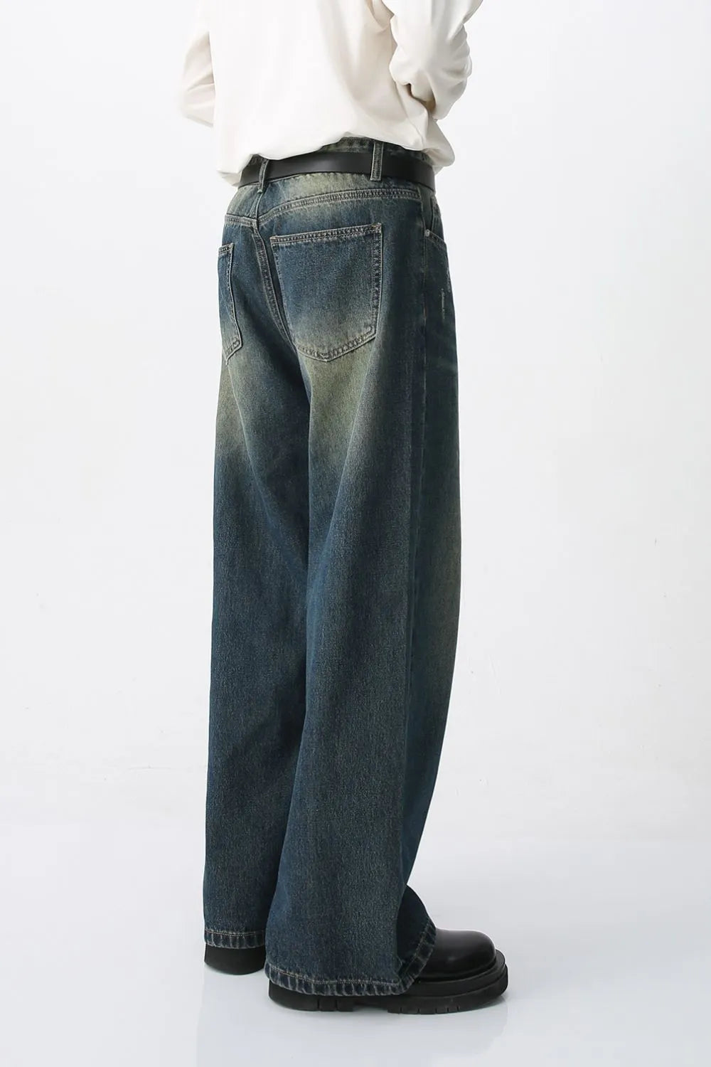 Premium Wide Leg Jeans with Pockets - Japanese Denim