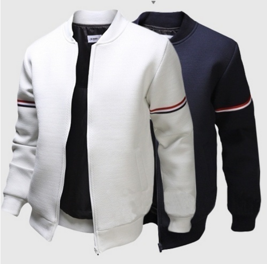 Men's Solid Color Jacket Long Sleeve Slim Fit Sport Outdoor Coat