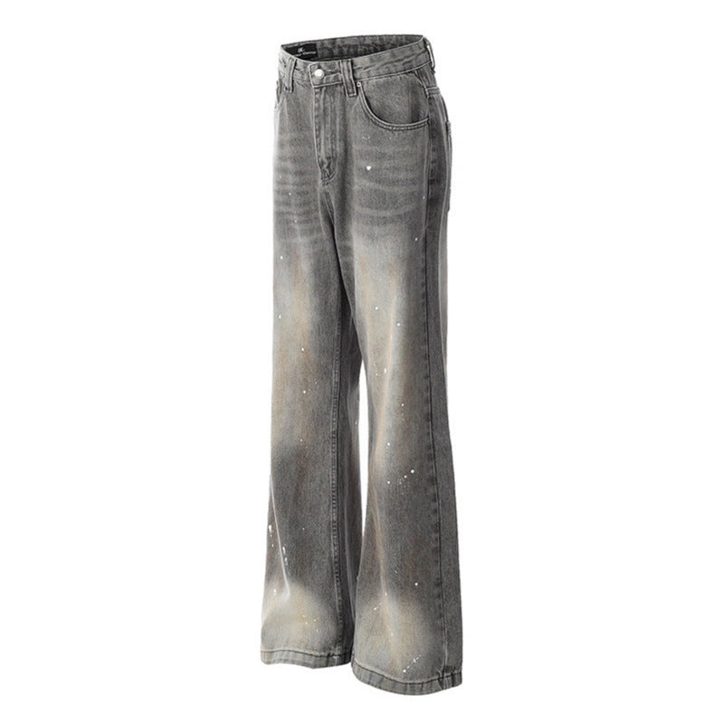 Premium Smoky Gray Denim Jeans - Modern Loose Fit