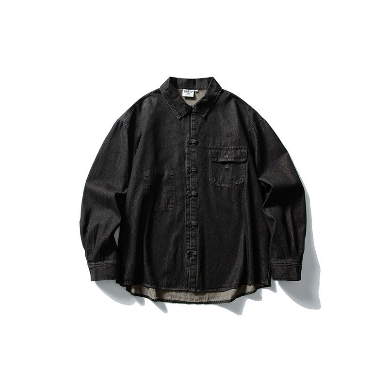 Washed Casual Denim Shirt