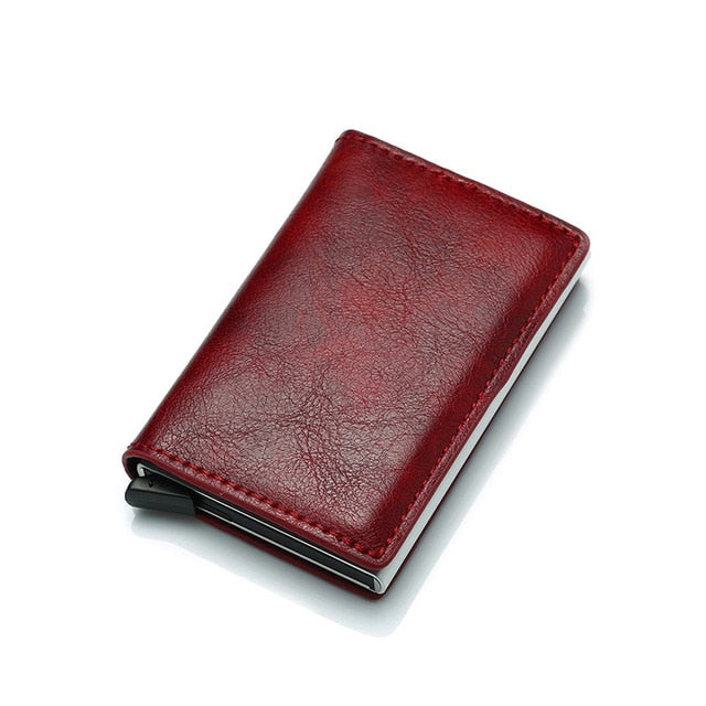 Men's Vintage Aluminum RFID Card Holder Wallet