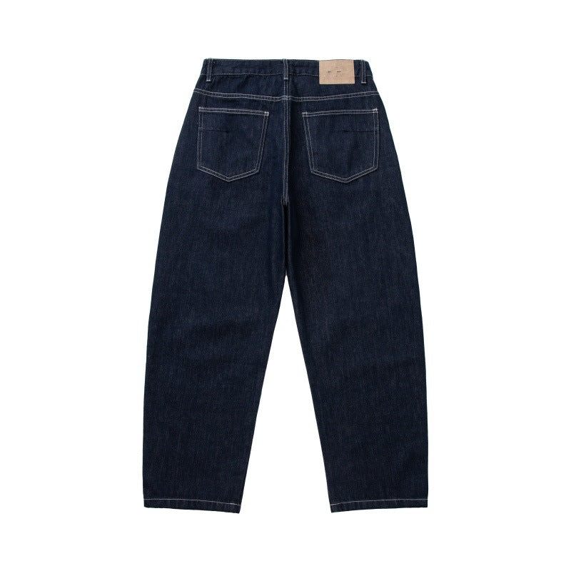 Men's Denim Cargo Pants - High Street Fashion Loose Wide Leg Trousers