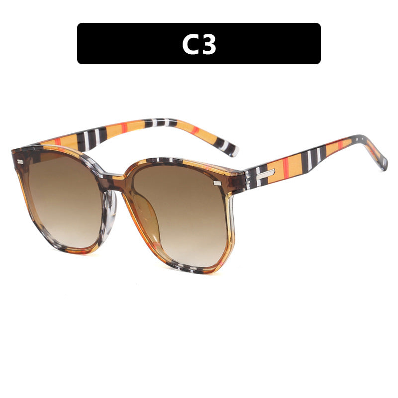 Rice Nail Curved Retro New Sunglasses For Women UV Resistant High End Feel