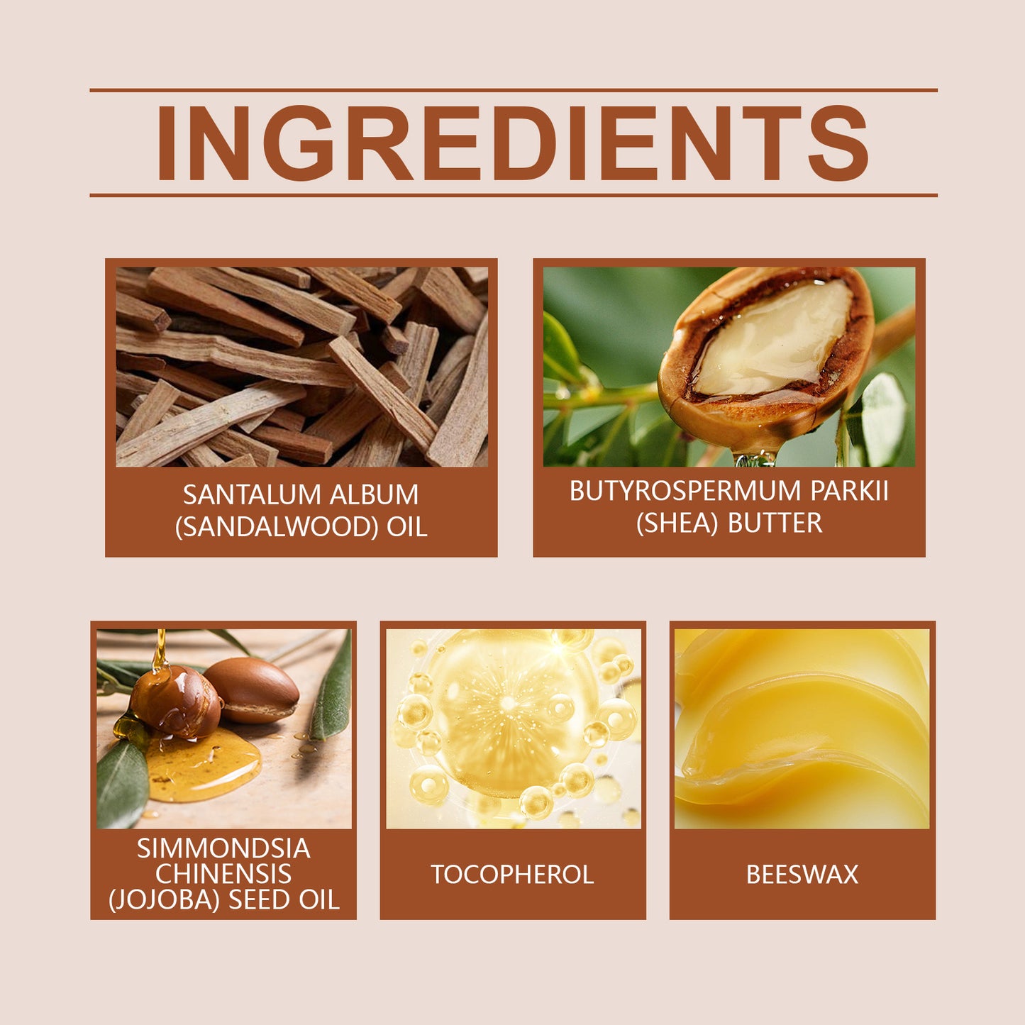 Men's Sandalwood Beard Care Cream With Beeswax And Vitamin E