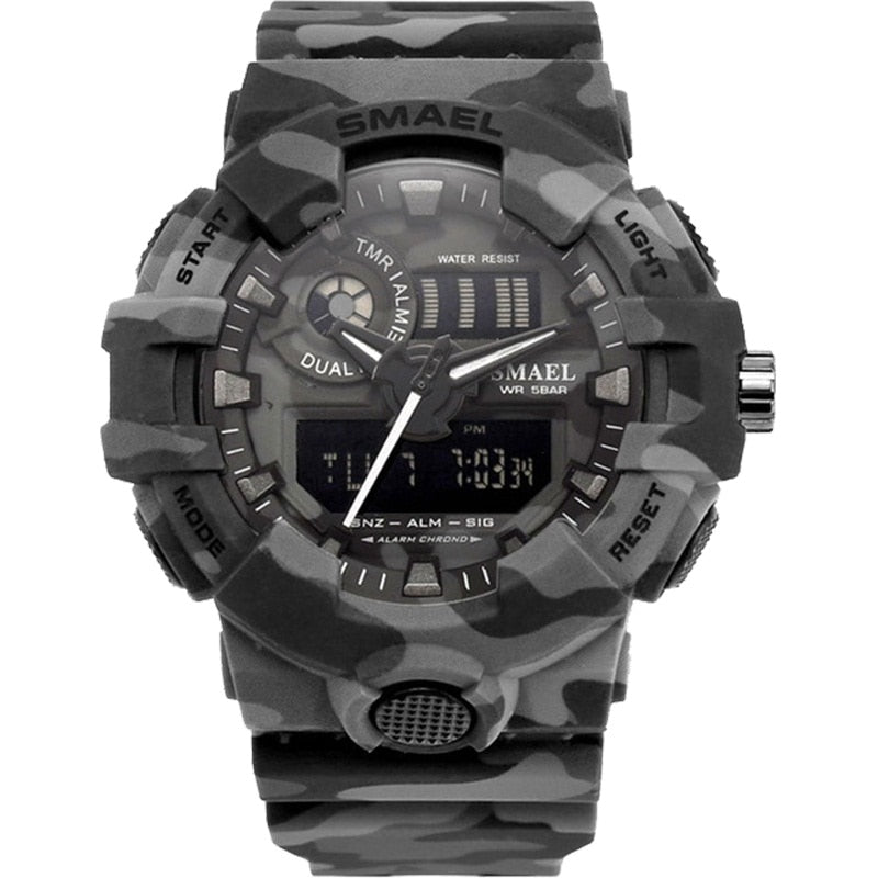 Men's Sport Military Watch - Digital LED 50m Waterproof Up To 50m