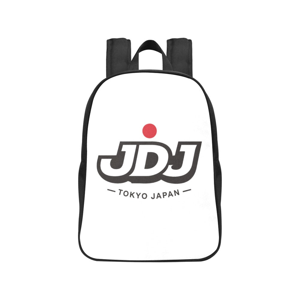 JDJ Logo Canvas Backpack Durable Cotton With Laptop Compartment