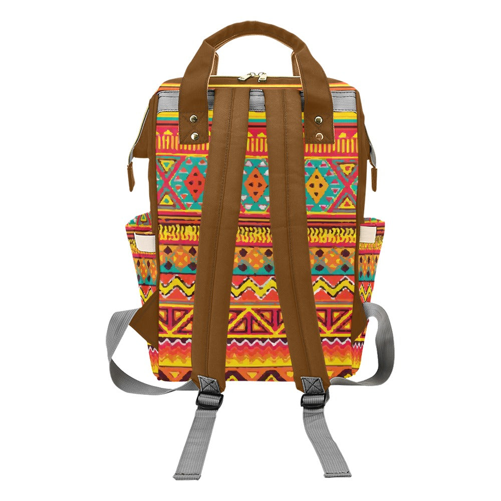 Aztec Pattern Waterproof Backpack Spacious Interior – Japanese Denim Jeans