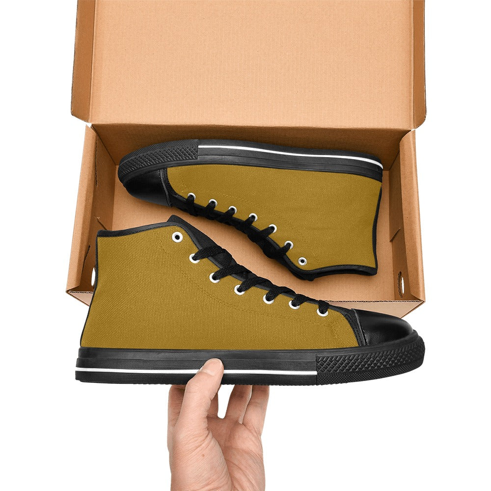 High Top Canvas Men's Shoes - Goldenrod/Mustard