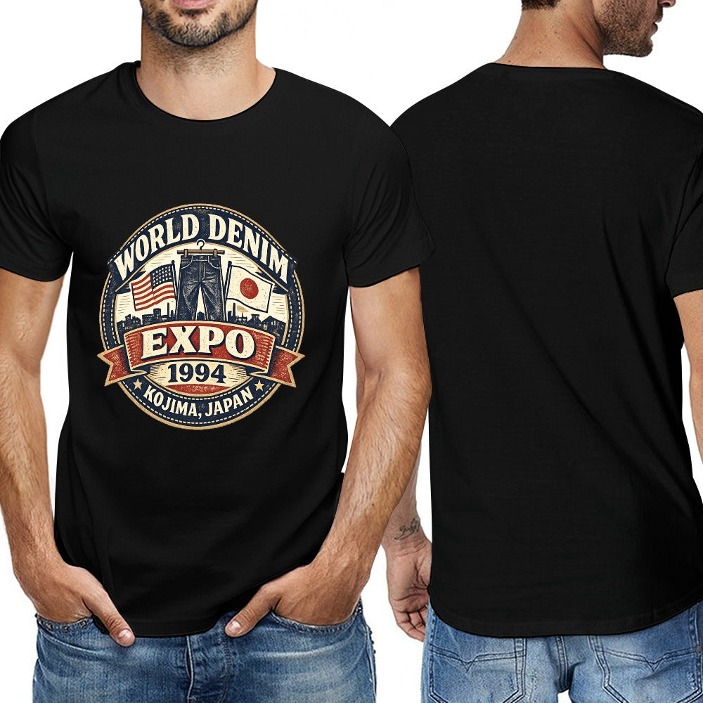 World Denim Expo 1994  Short Sleeve Cotton T Shirt - Black