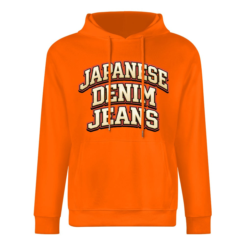 Japanese Denim University Hoodie - Orange