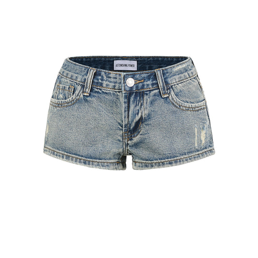 Slim Fit Sexy Washed Denim Shorts for Stylish Comfort