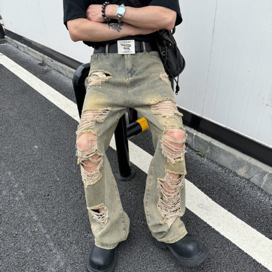 Cowboy Loose Design Vibe Beggar Pants for Men and Women