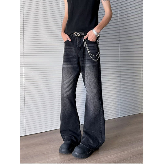 Premium Straight Leg Denim Pants with Versatile Wide Legs