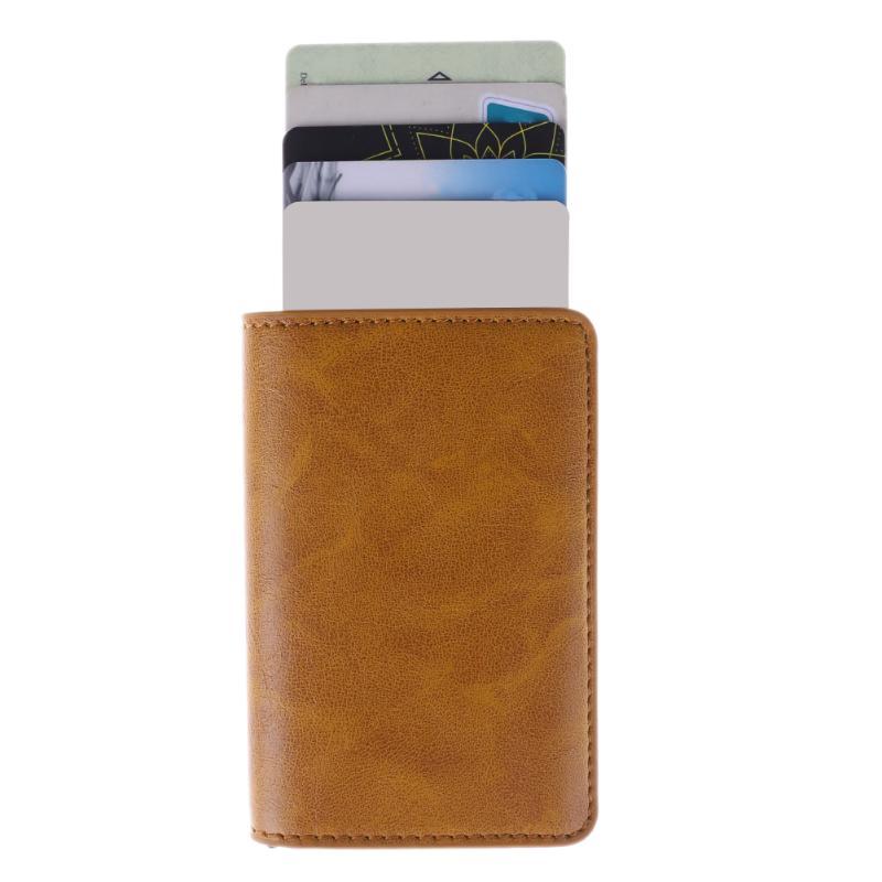 Men's Metal Card Holder - RFID Credit Card Holder - Leather