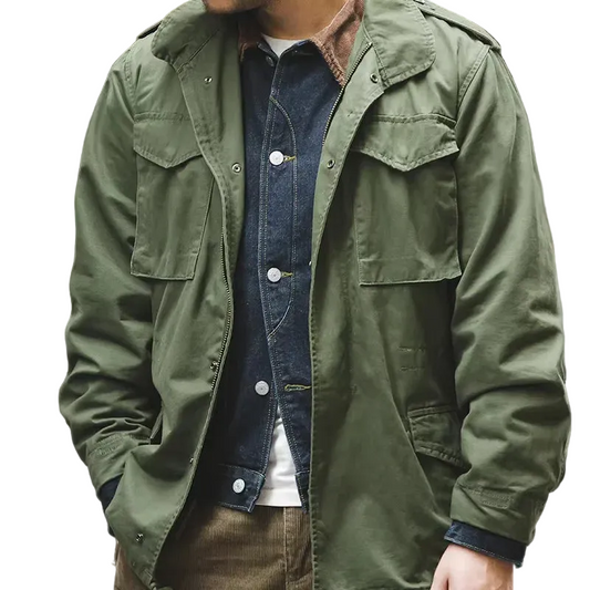 Vintage Green M65 Military Jacket